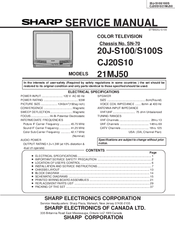 Sharp CJ20S10 Service Manual