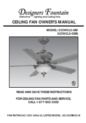 Designers Fountain 52CW2L5-GM Owner's Manual