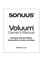 Sonuus Voluum Owner's Manual