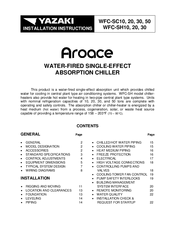 Yazaki Aroace WFC-SH20 Installation Instructions Manual