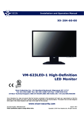 Vicon VM-623LED-1 Installation And Operation Manual