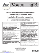 Miles Industries Vogue 1300IRN Installation & Operating Instructions Manual