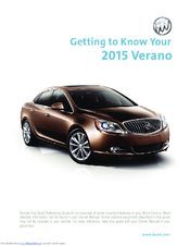 Buick 2015 Verano Getting To Know Manual