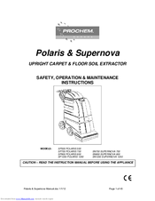Prochem Supernova Series Operating & Maintenance Instructions