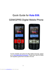 Kata S58 Quick Manual