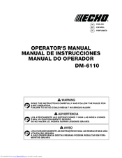 Echo DM-6110 Operator's Manual