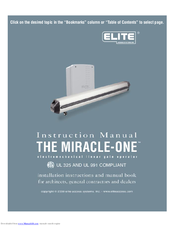 Elite Miracle-One Instruction Manual