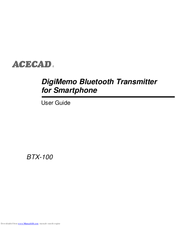 Acecad BTX-100 User Manual