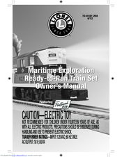 Lionel Maritime ExplorationReady-to-Run Train Set Owner's Manual