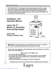 Laars Lite 2 LC Installation And Operation Manual