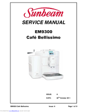 Sunbeam EM9300 Caffe Bellissimo Service Manual