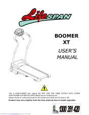 LifeSpan BOOMER XT User Manual