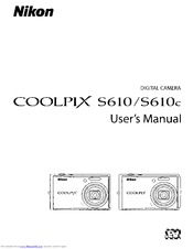 Nikon CoolPix S610 User Manual