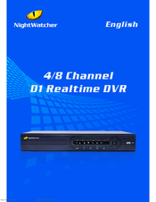 NightWatcher 8 channel D1 Realtime DVR User Manual