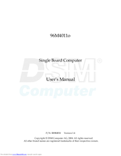 DSM Computer AG 96M4011o User Manual