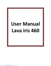 Lava iris 460 User Manual