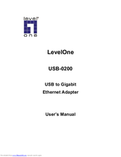 Levelone USB-0200 User Manual