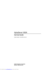 Digital Equipment AlphaServer 1000A Service Manual