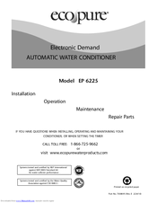 ECOPURE EP 6225 Installation And Operation Manual