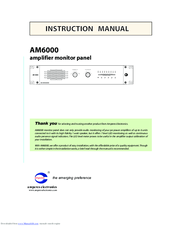Amperes AM6000 Instruction Manual