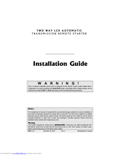 Autostart as2520 Installation Manual
