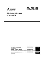 Mitsubishi Electric PCA-A·KA Installation Manual