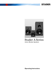 Studer A5 Operating Instructions Manual