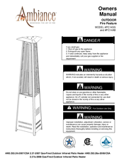 Ambiance Fireplaces PC14SS Owner's Manual