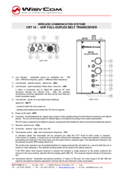 WisyCom CRT 16 Manual