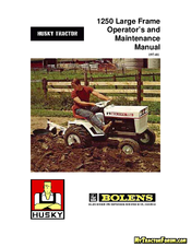 Bolens nolens 1250 Operator And  Maintenance Manual
