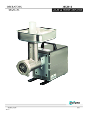 Univex MG0012 Operator's Manual