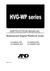 A&D HV-200KGV-WP Instruction Manual