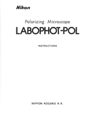 Nikon LABOPHOT-POL Instructions Manual