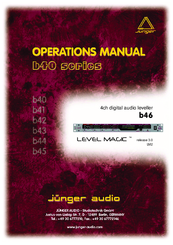 junger Level magic b46 Operation Manual