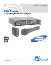 Lectrosonics UT700 Instruction Manual