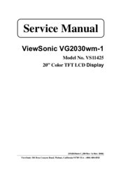 ViewSonic VG2030wm-1 Service Manual