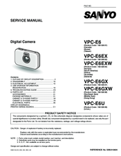 Sanyo VPC-E6GXW Service Manual