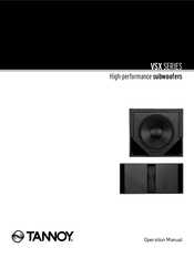 Tannoy VSX 15DR Operation Manual