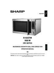 Sharp R-92STM Operation Manual