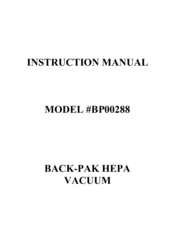 Nikro BP00288 Instruction Manual