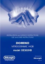 DeLonghi DOMINO DE302HB Installation And Service Instructions Manual