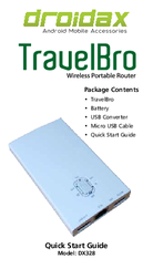 droidax TravelBro DX328 Quick Start Manual