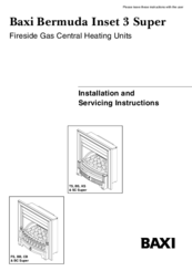 Baxi Bermuda Inset 3 BB Super Installation And Servicing Instructions
