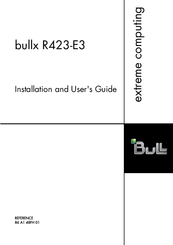 Bull Cedoc Bullx R423-E3 Installation And User Manual
