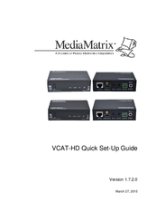 MediaMatrix VCAT-HD Quick Setup Manual