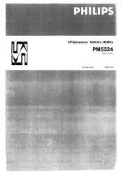 Philips PM5324 Operating Manual