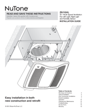 NuTone ZN110HL  sheet Installation Manual