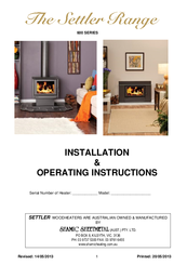 Shamic Sheetmetal Settler 600 Series Installation & Operating Instructions Manual