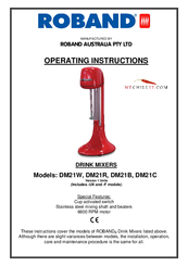 ROBAND DM21C Operating Instructions Manual
