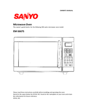 Sanyo EM?S667S Owner's Manual